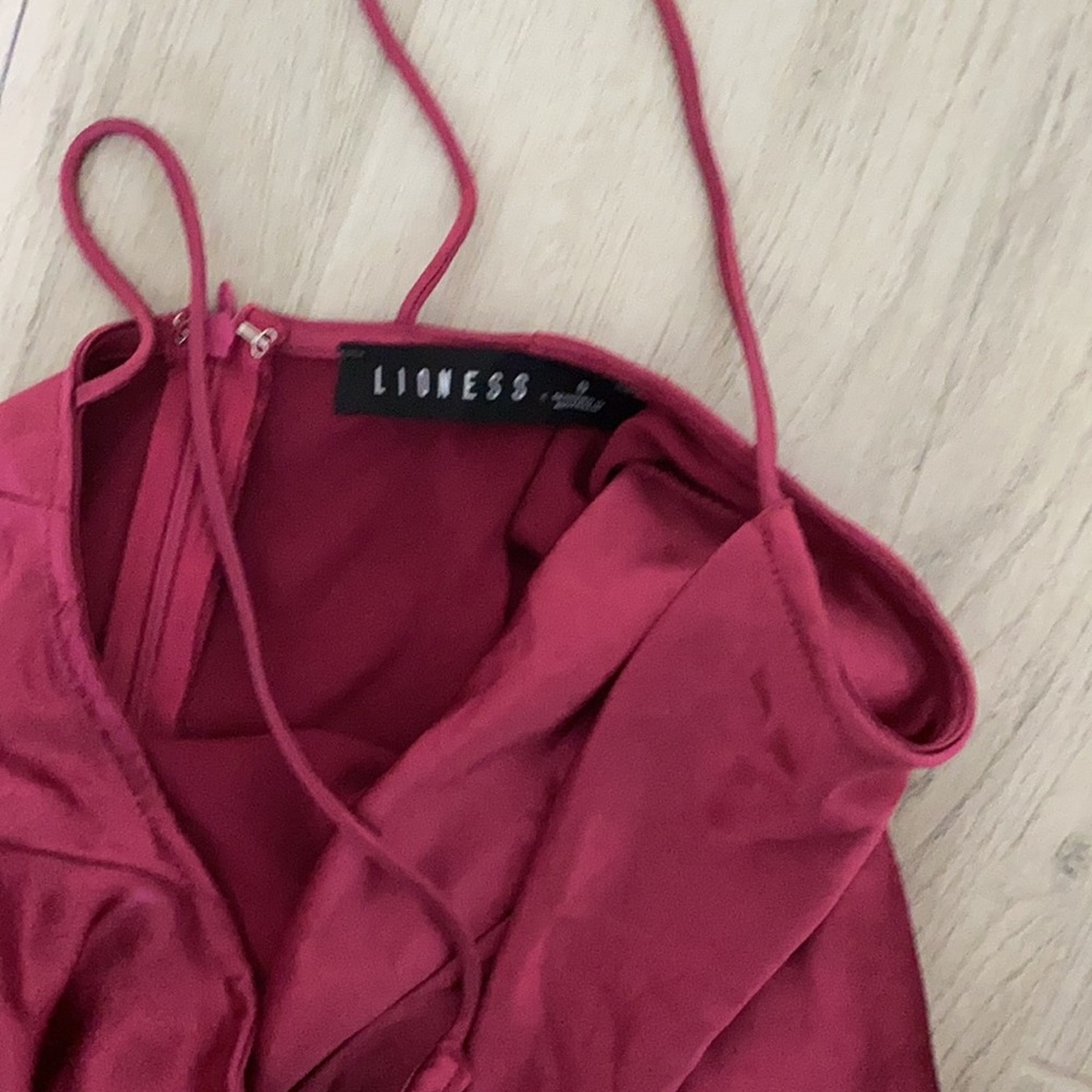 Princess Polly Lioness Walk the Line Maxi Dress Magenta - Picture 6 of 7